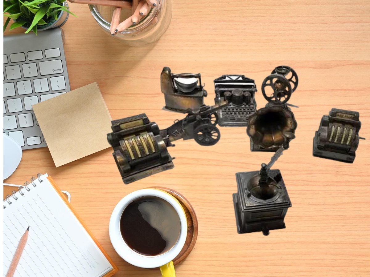 Die-Cast Metal Pencil Sharpener Set | Brass Miniature Collectibles