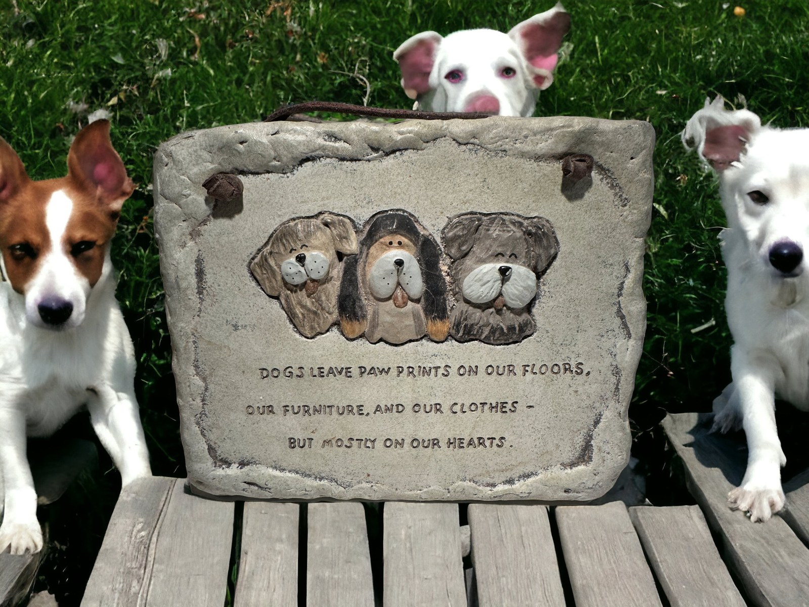Dog Wall Hanging Plaque Paw Prints On Our Hearts