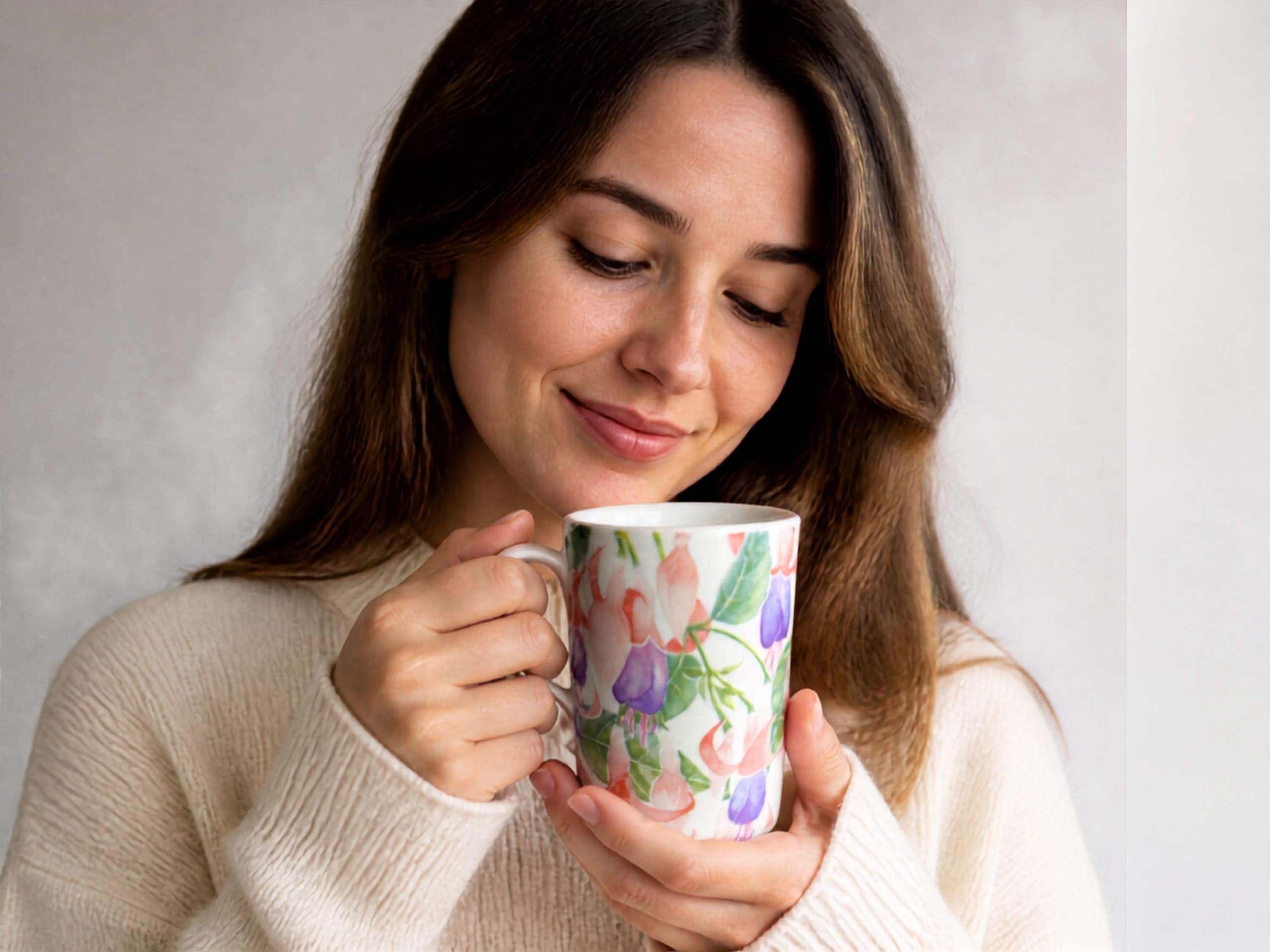 Dunoon Fine Stoneware Tea Cup, Christine Chadwick Design, Made in Scotland