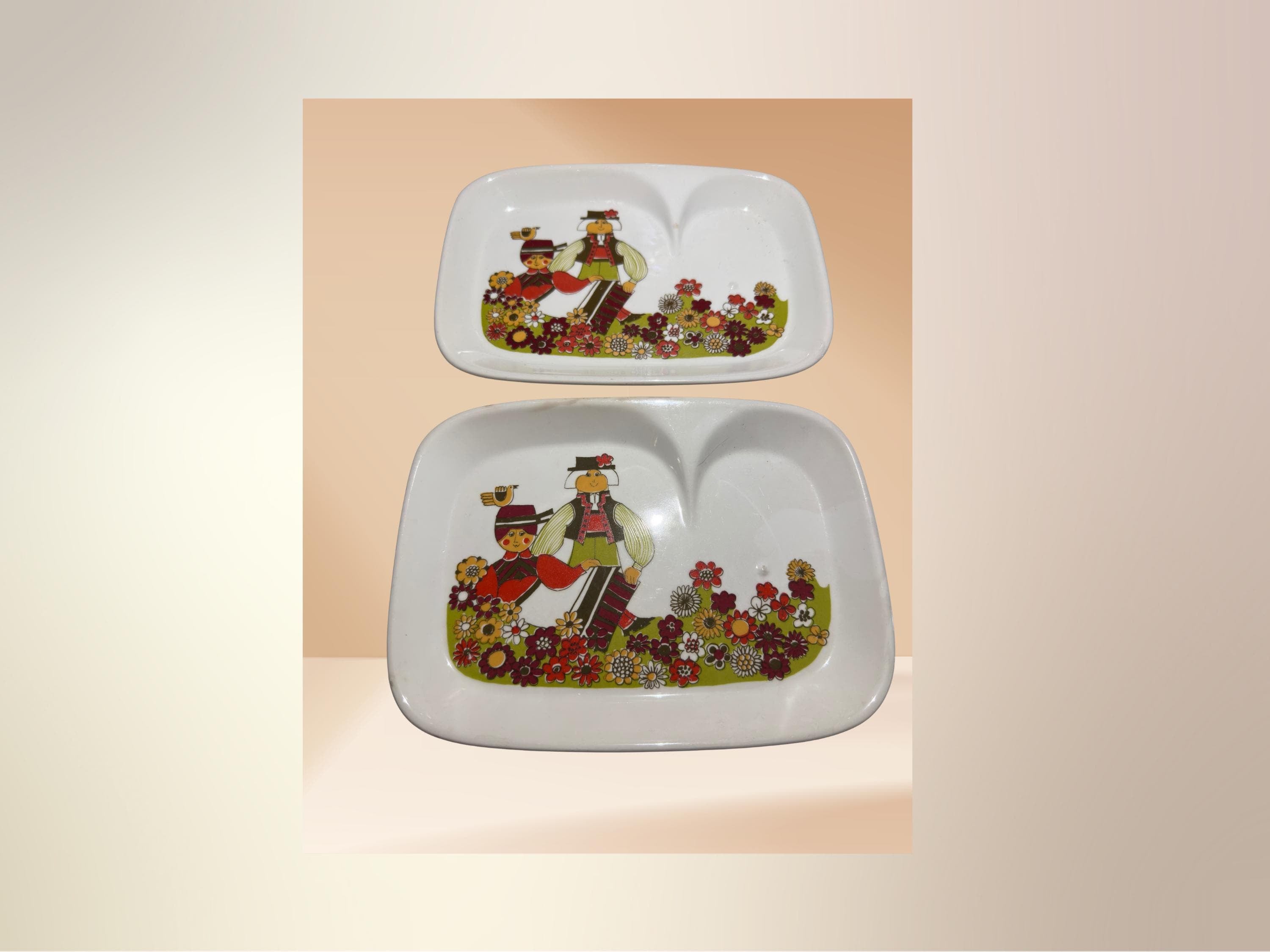 Figgio Flint Snack Trays Fairy Red and White Tray Set Norwegian Folklore