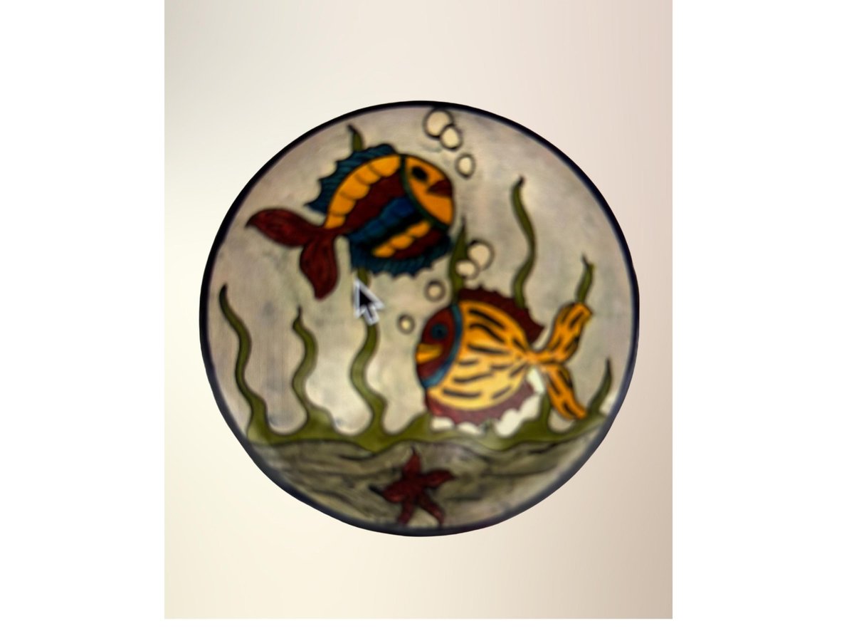 Fish Plate Handmade in Mexico Talavera Mexican Pottery