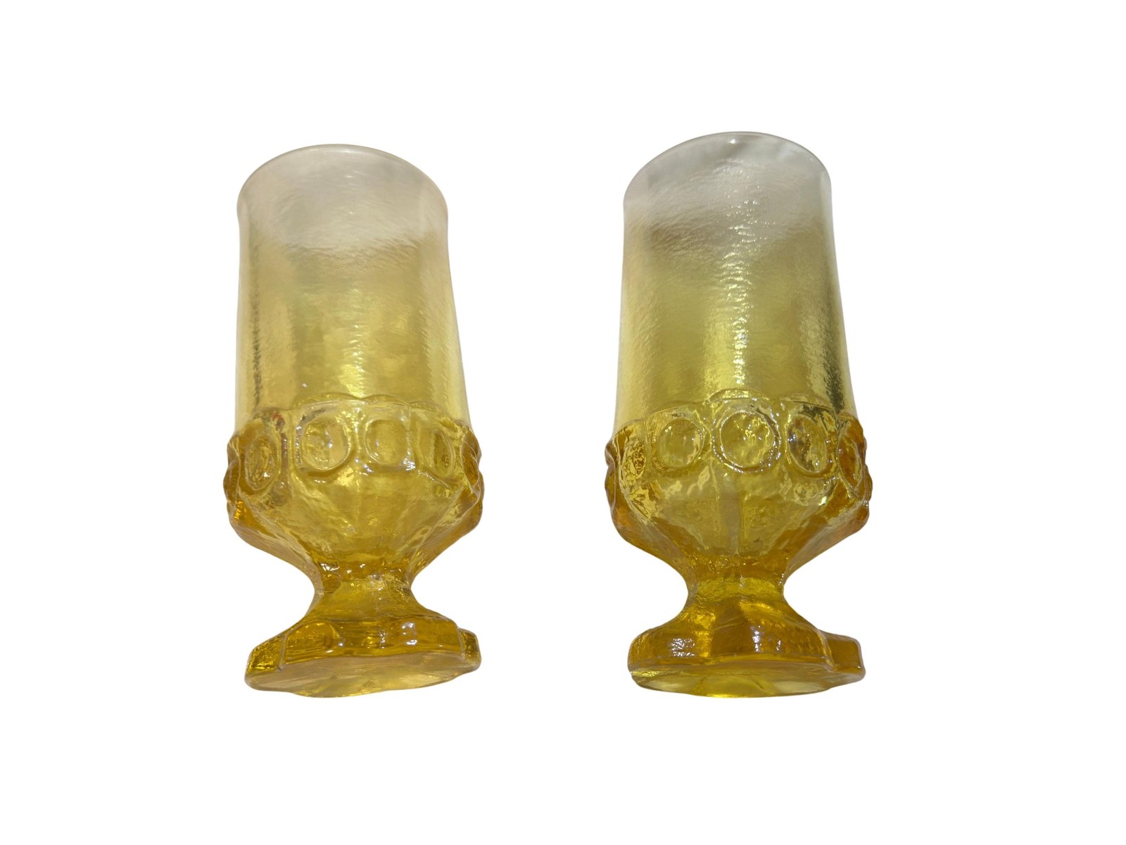 Franciscan Madeira Cornsilk Yellow Ice Tea Glasses (Set of 2) – 1970s Retro Barware