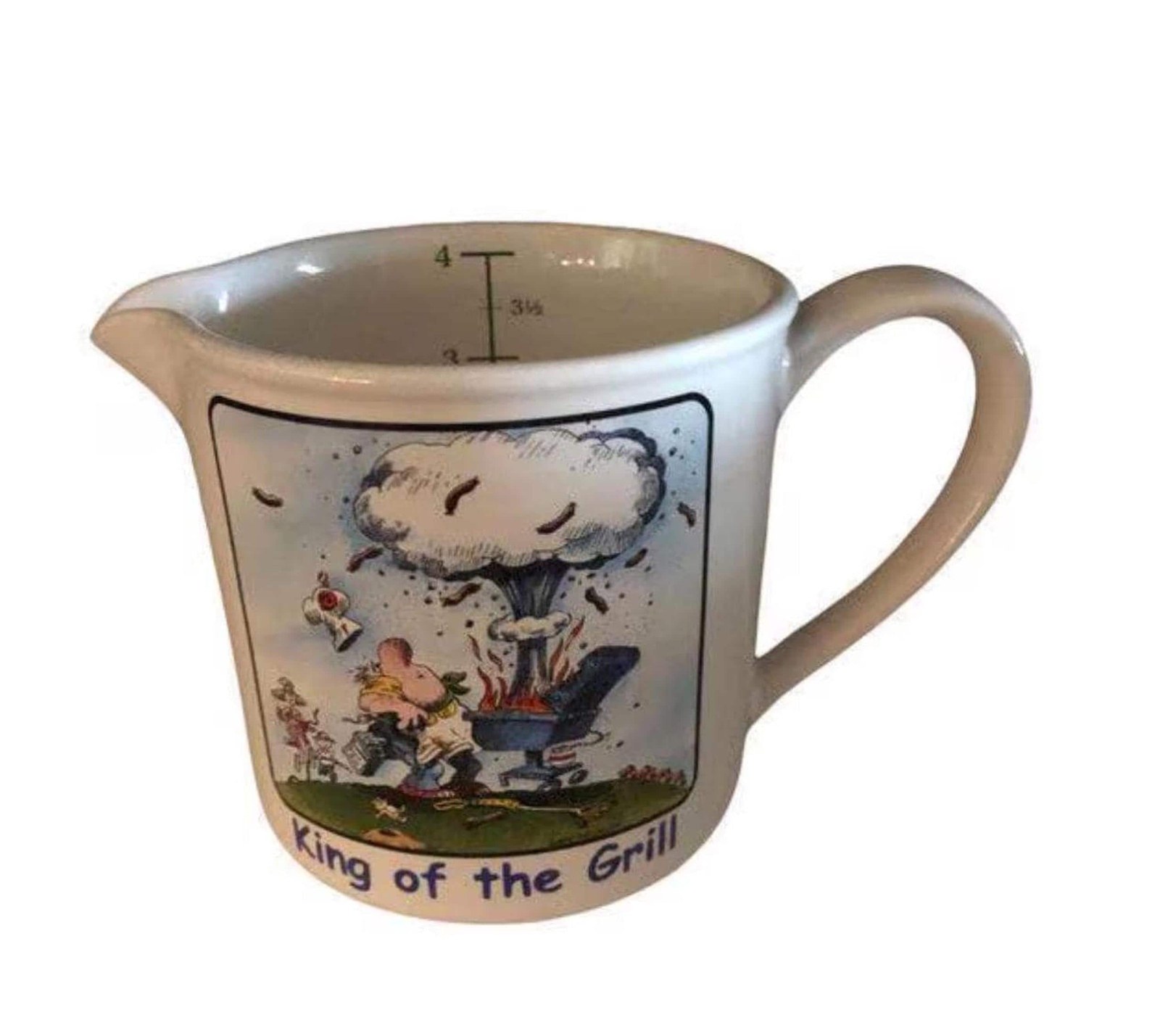 Gary Patterson Porcelain Measuring Cup: King of the Grill
