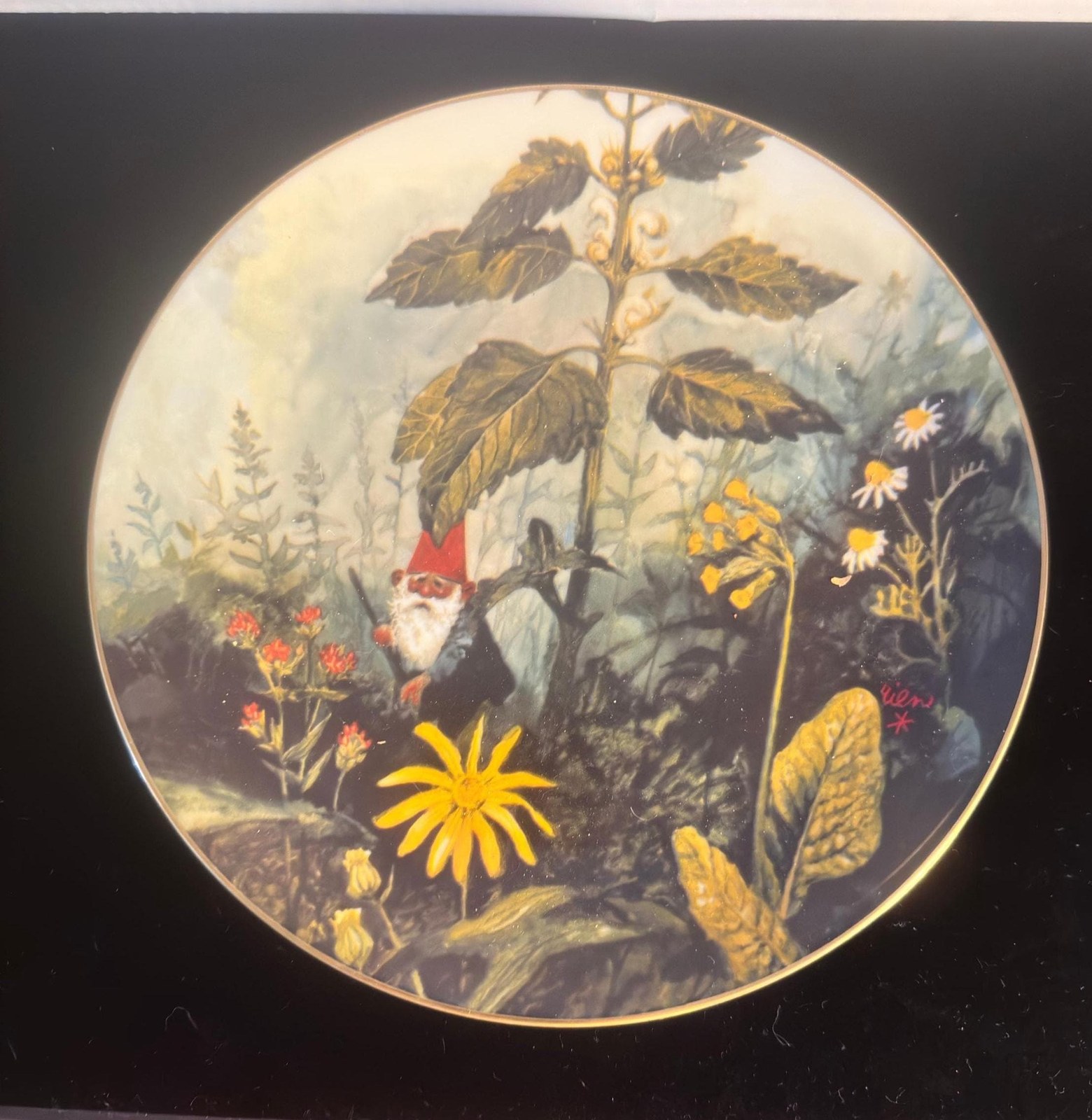 Gnome Plate by Rien Poortvliet, Fairmount China Summer Decor