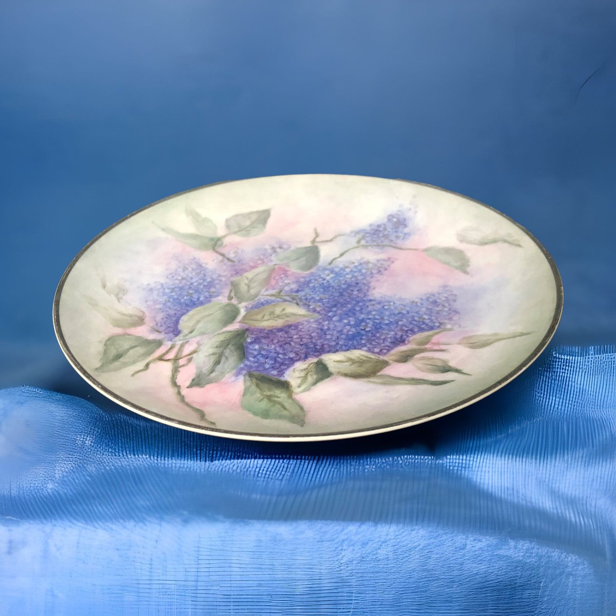 Hand Painted Arzberg Germany Lilacs Floral Plate
