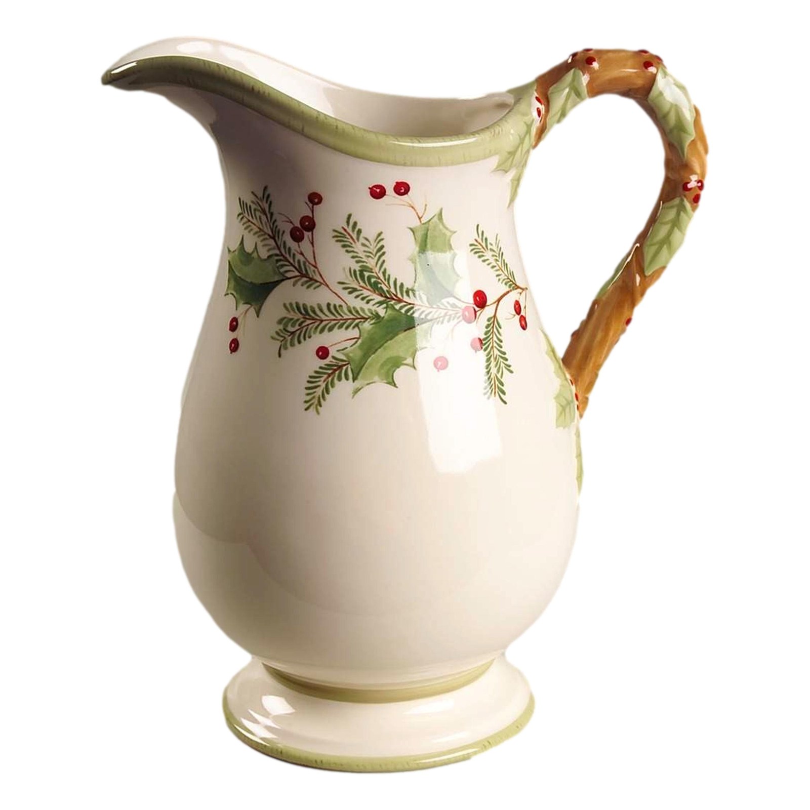 Lenox China Holiday Christmas Gatherings Porcelain Pitcher, 64 oz