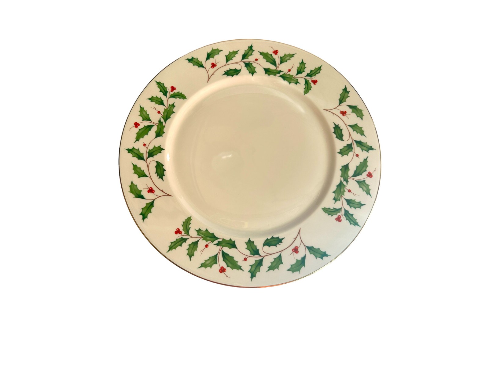 Lenox Christmas Plate, Cream Colored Holiday Cookie Tray Plate, Made in USA