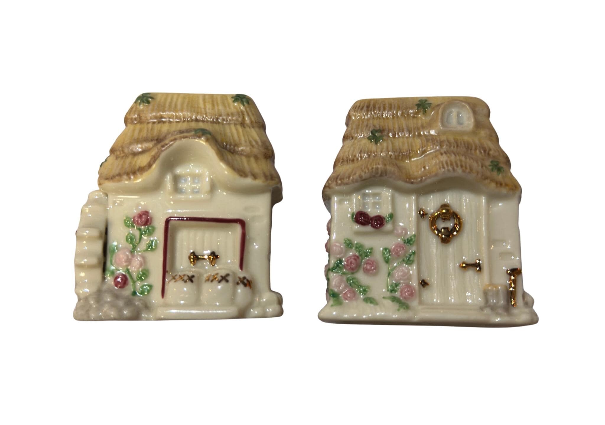 Lenox Irish Blessing Salt and Pepper Shakers, Cottagecore Porcelain Set