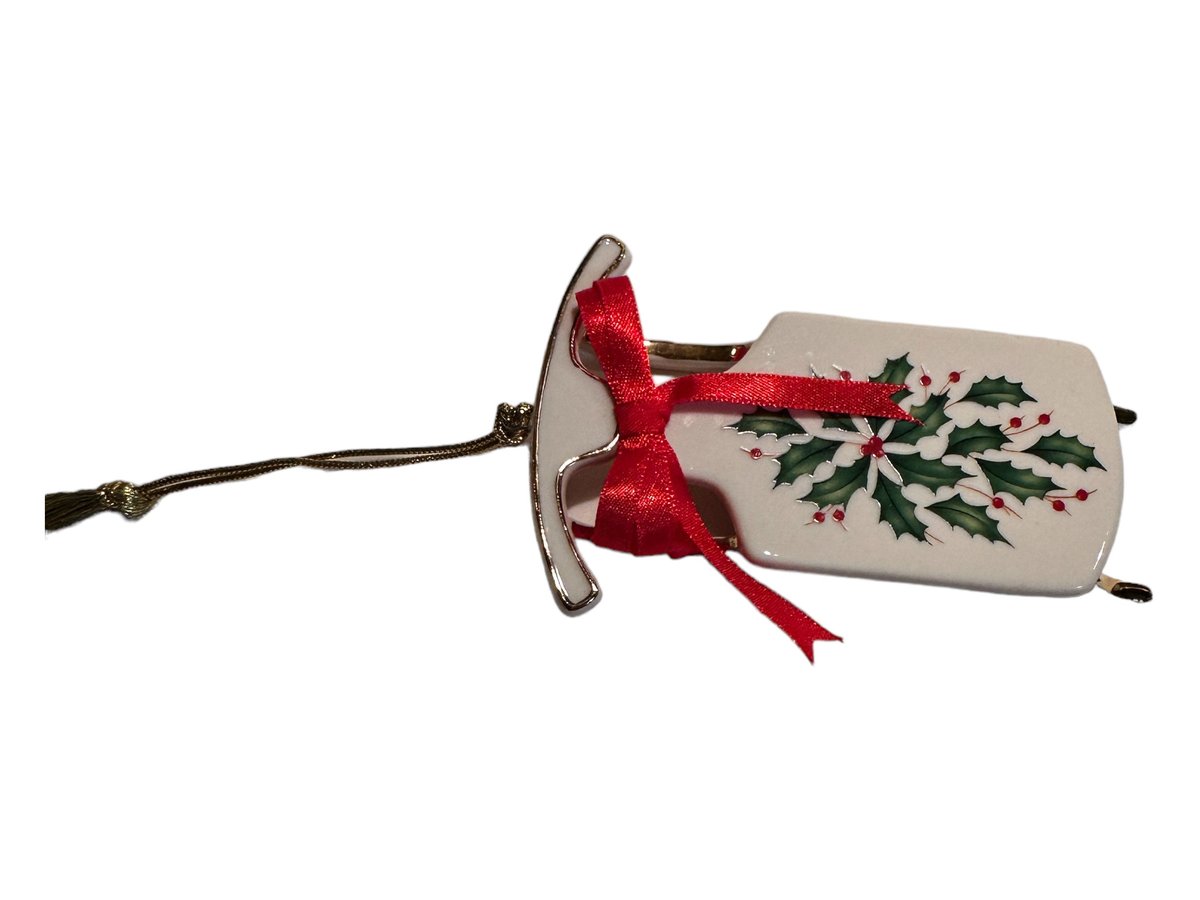 Lenox Porcelain Sleigh Ornament New in Box