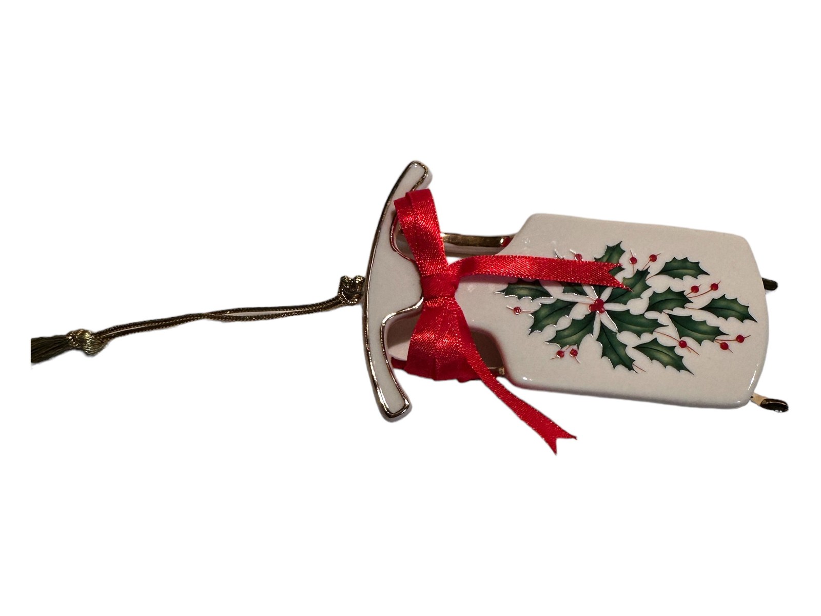 Lenox Porcelain Sleigh Ornament New in Box