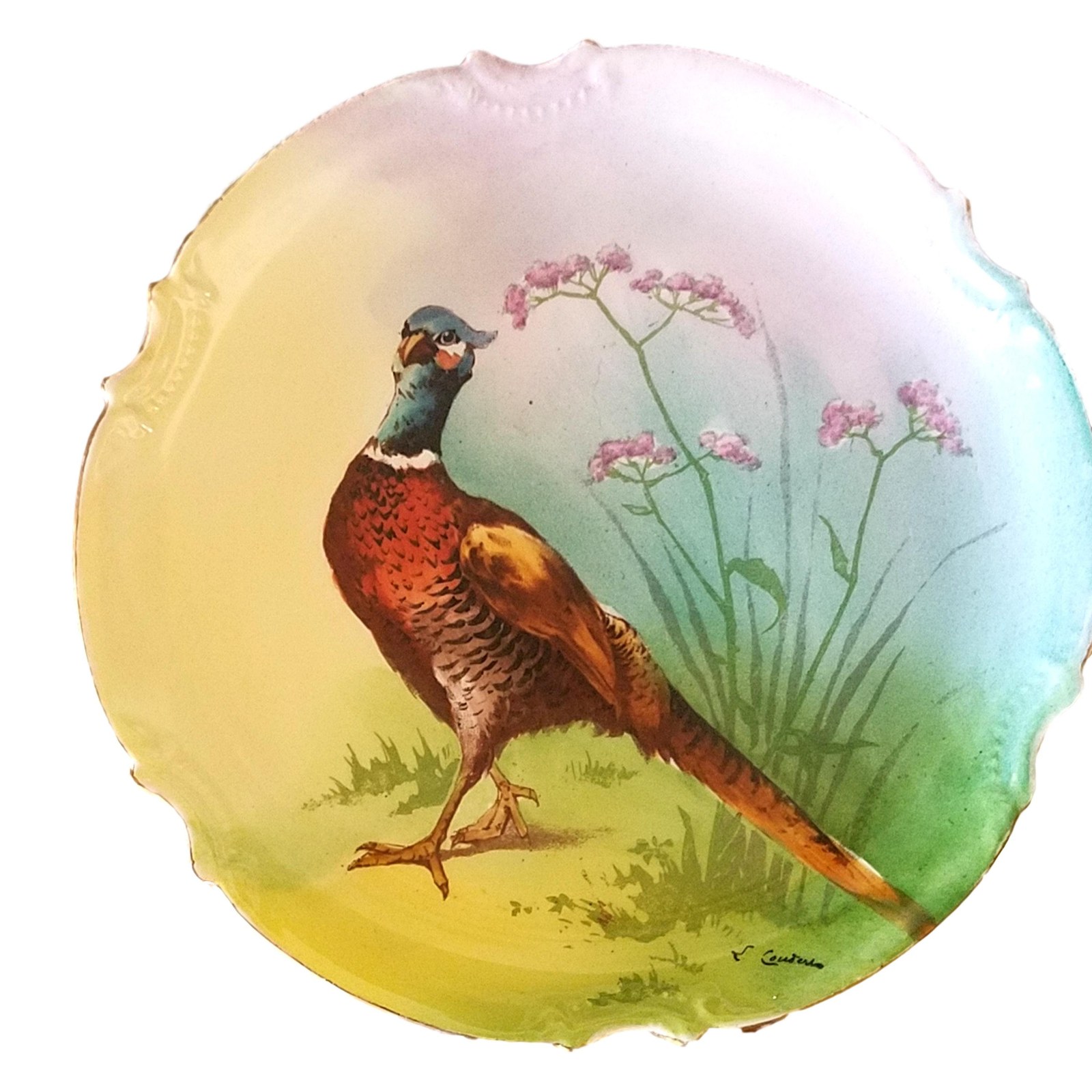 Limoges Porcelain Game Bird Plate , Decorative Wall Hanging