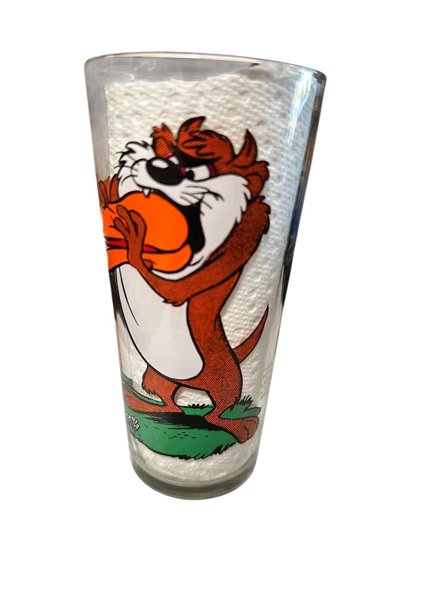 Looney Tunes Pepsi Glass - Tasmanian Devil & Daffy Duck