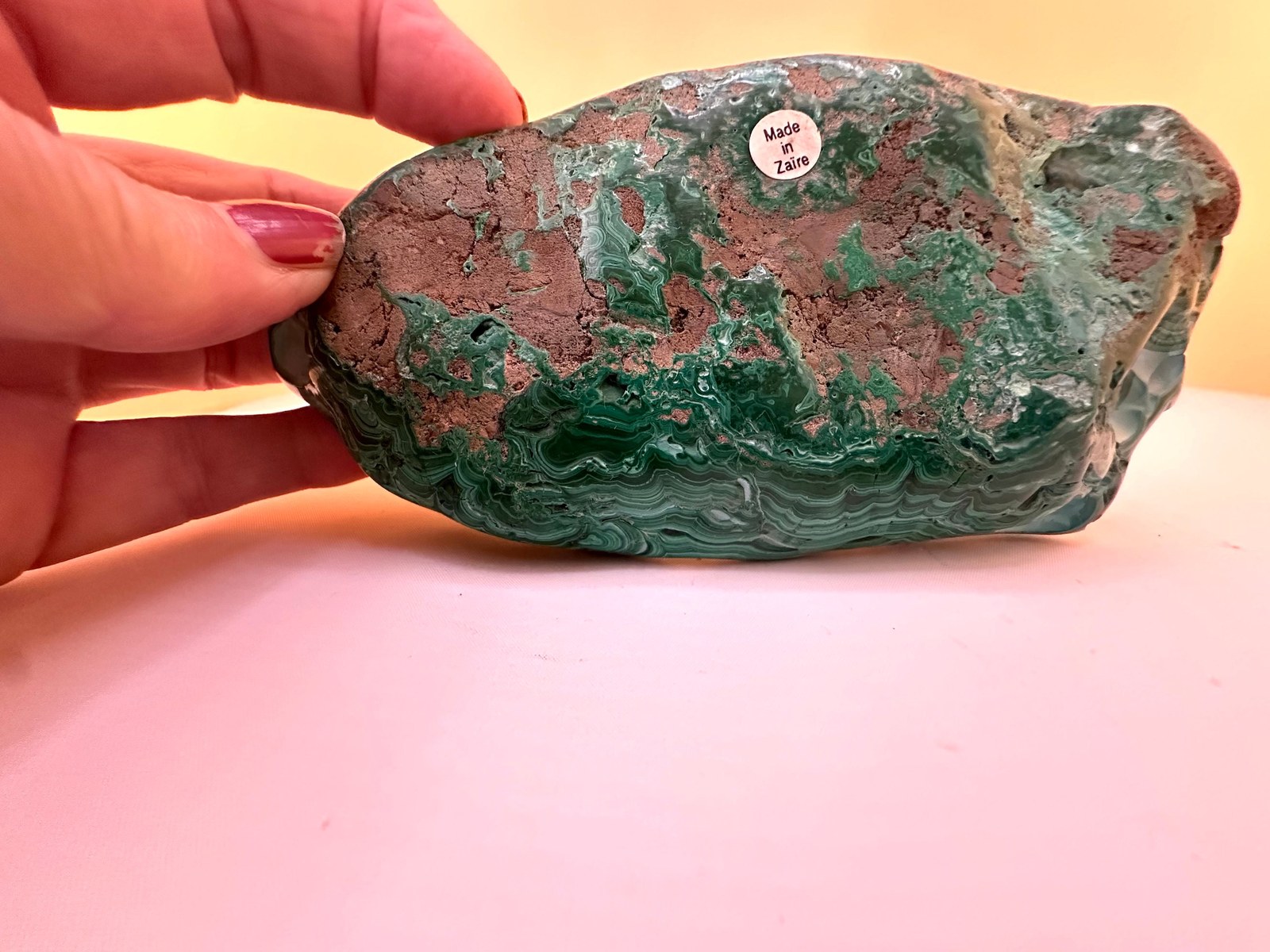 Malachite Crystal Botryoidal Mineral, Curio Cabinet Rock, 8g Specimen
