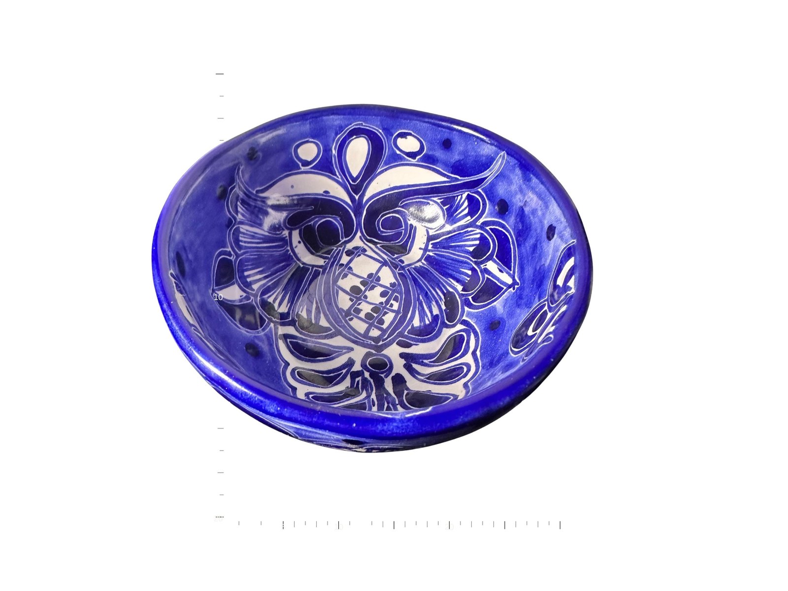 Mexican Owl Pottery Bowl, Hand-Painted Stoneware, Snack Server and Trinket Holder