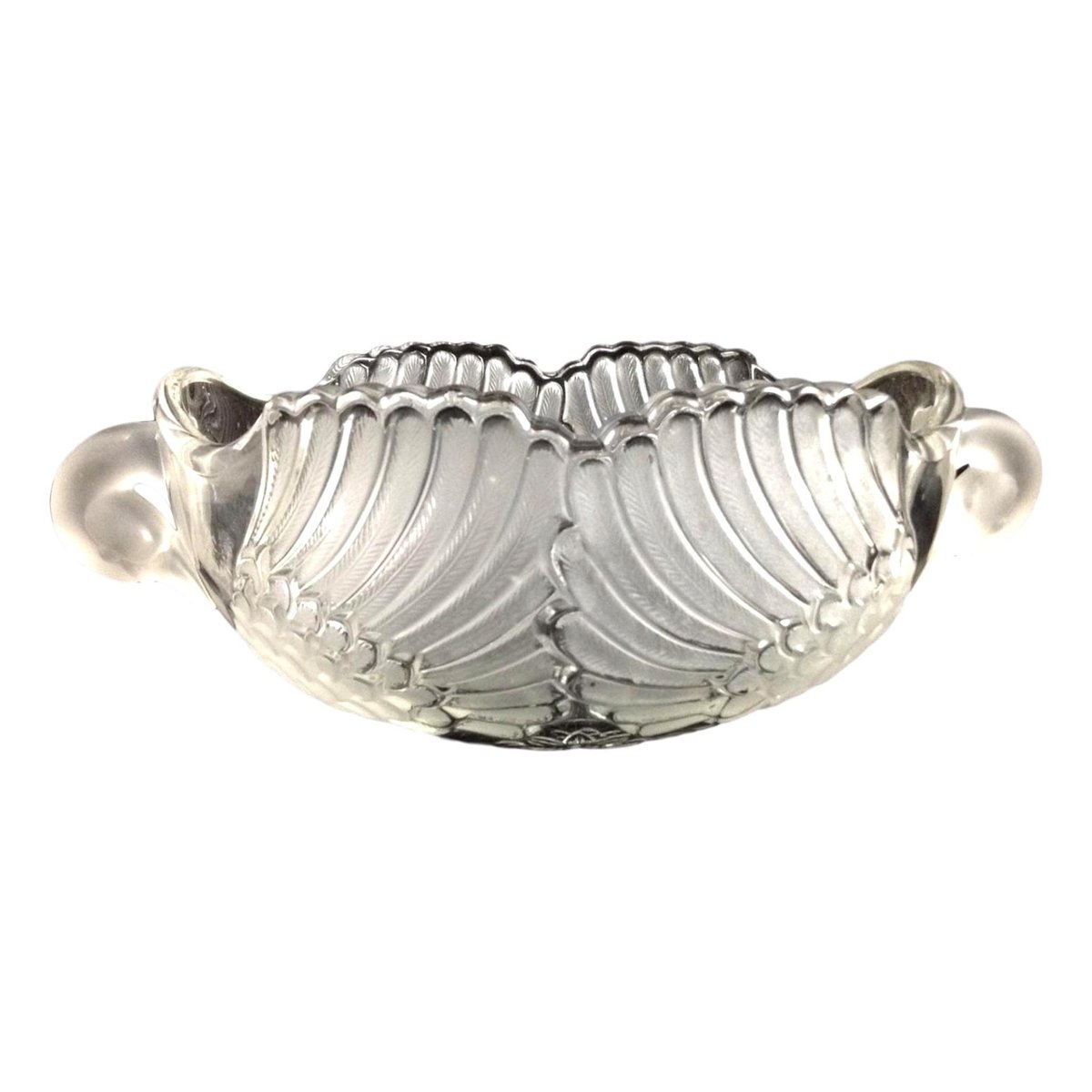 Mikasa Crystal Bowl With Swan Motif, Frosted Fruit Bowl Glass, Vintage Home Decor