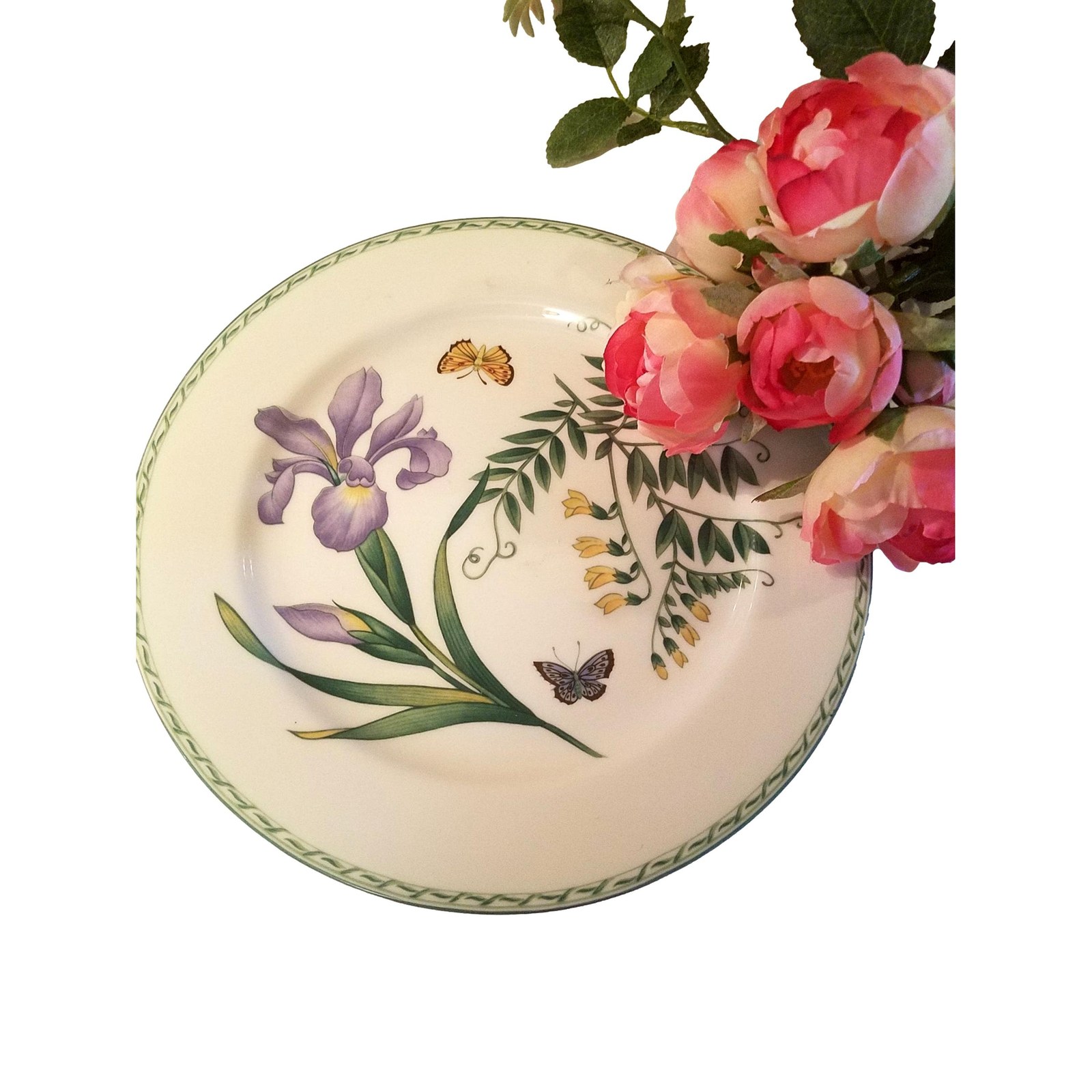 Mikasa Ultima Garden Gallery Salad Plates (Set of 4) - Iris & Butterfly Floral China