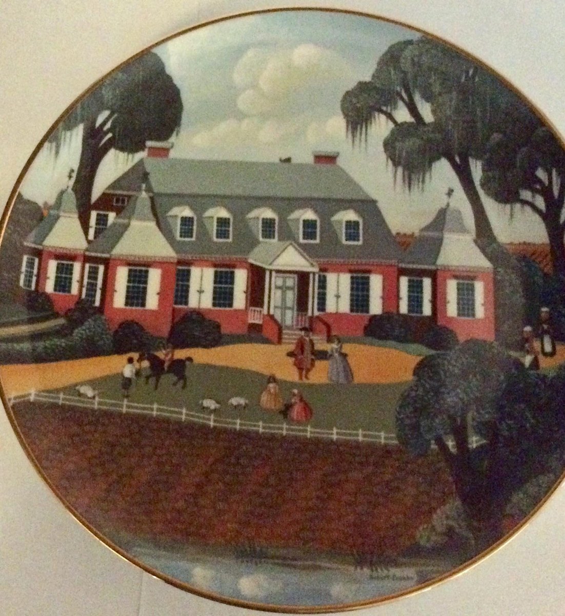 Mulberry Plantation Wall Decor Plate: Ridgewood Colonial Heritage Series