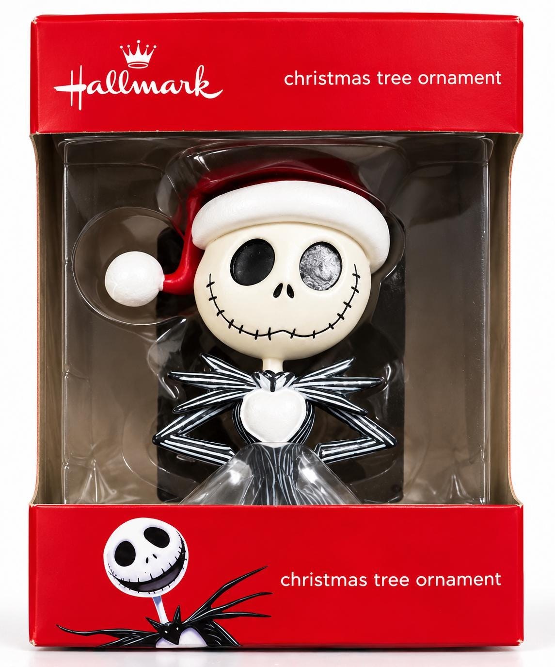 Nightmare Before Christmas Ornament, Hallmark Santa Jack in Original Box, Tim Burton Tree Decor