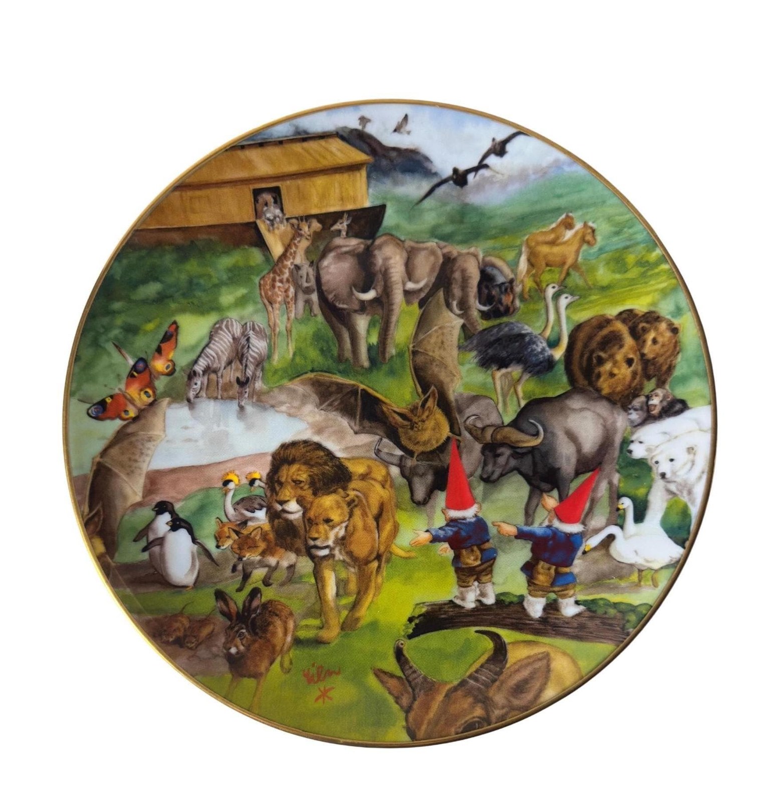 Noah's Ark and the Gnomes | Rien Poortvliet | Gnome Wall Decor Plate
