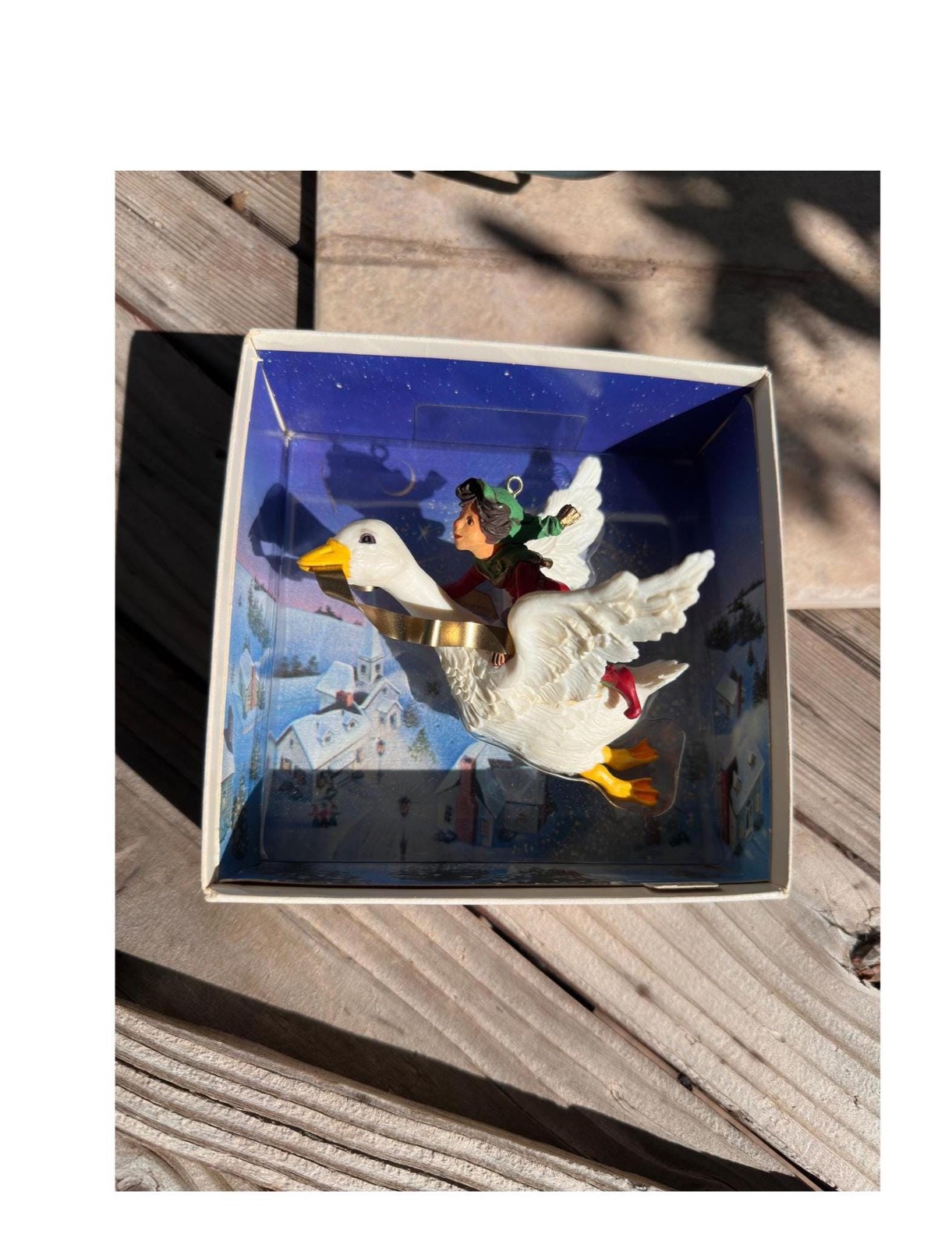 Ornament With Elf, Flying Bird Ornament, Nostalgic Holiday Keepsake