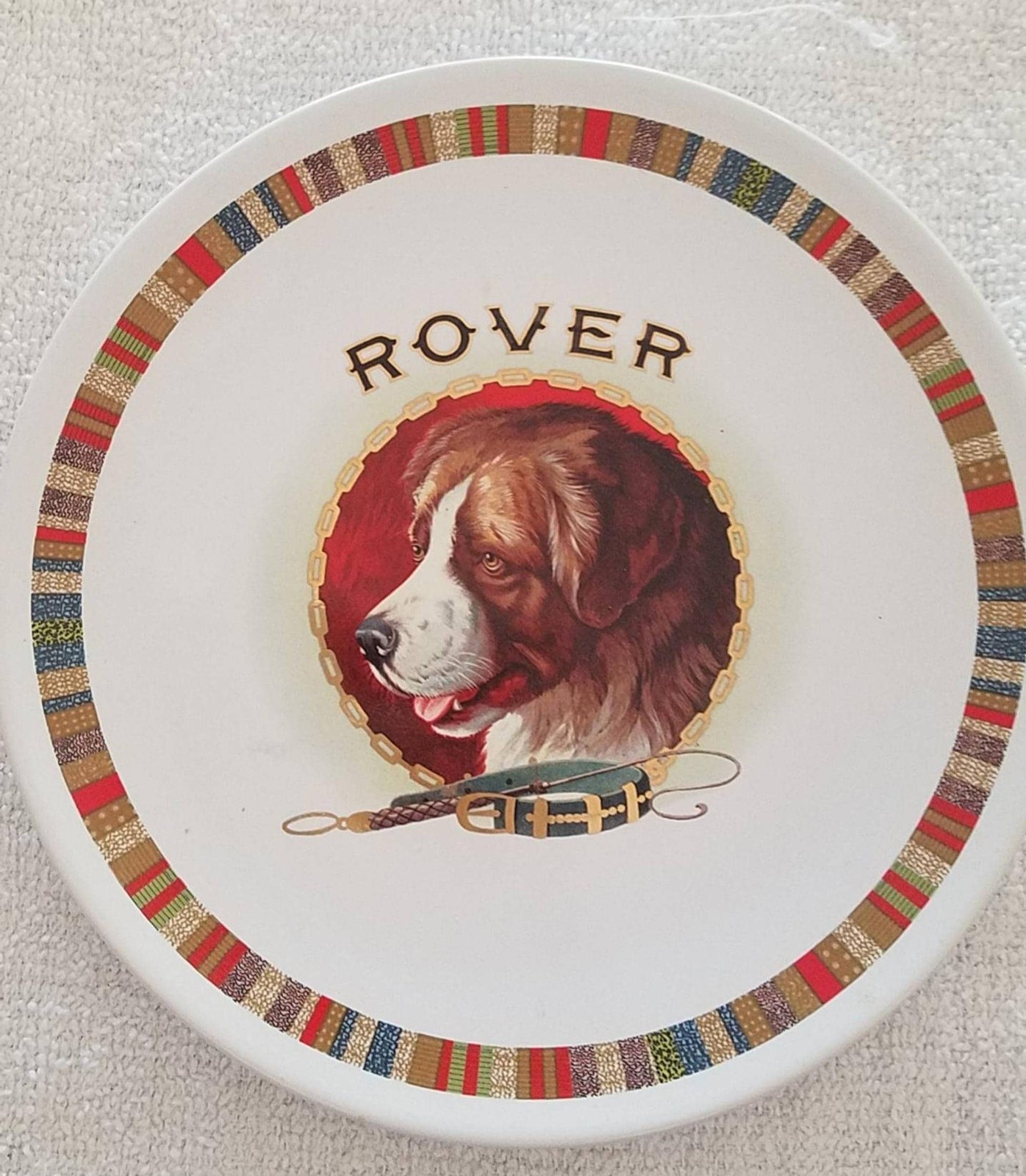 Pottery Barn Fireside Wall Decor | St Bernard Dog Ceramic Plate