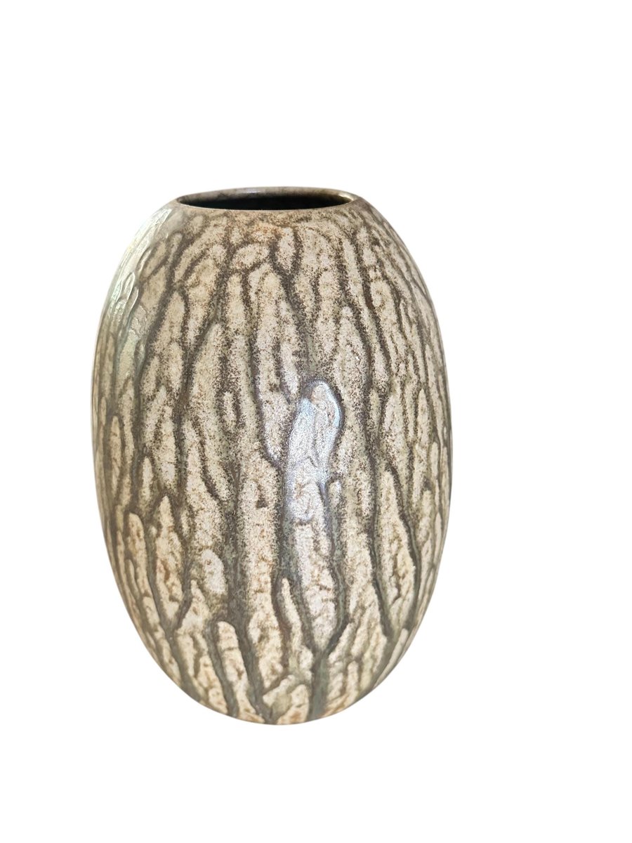 Pottery Vase Watermelon Shaped, Ceramic Watermelon, Glazed Centerpiece