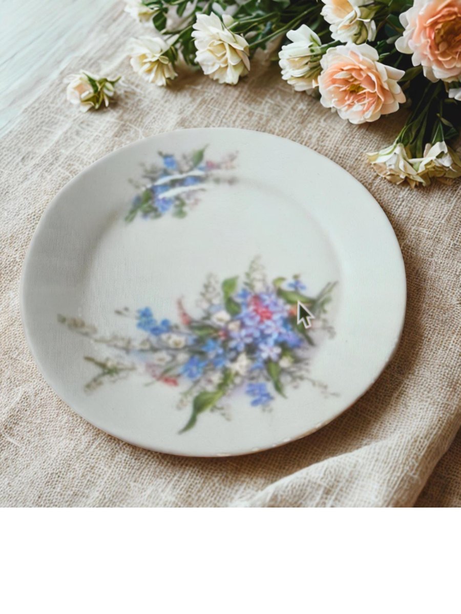 Rohn Bone China Floral Luncheon Plates - Germany - Set of 3