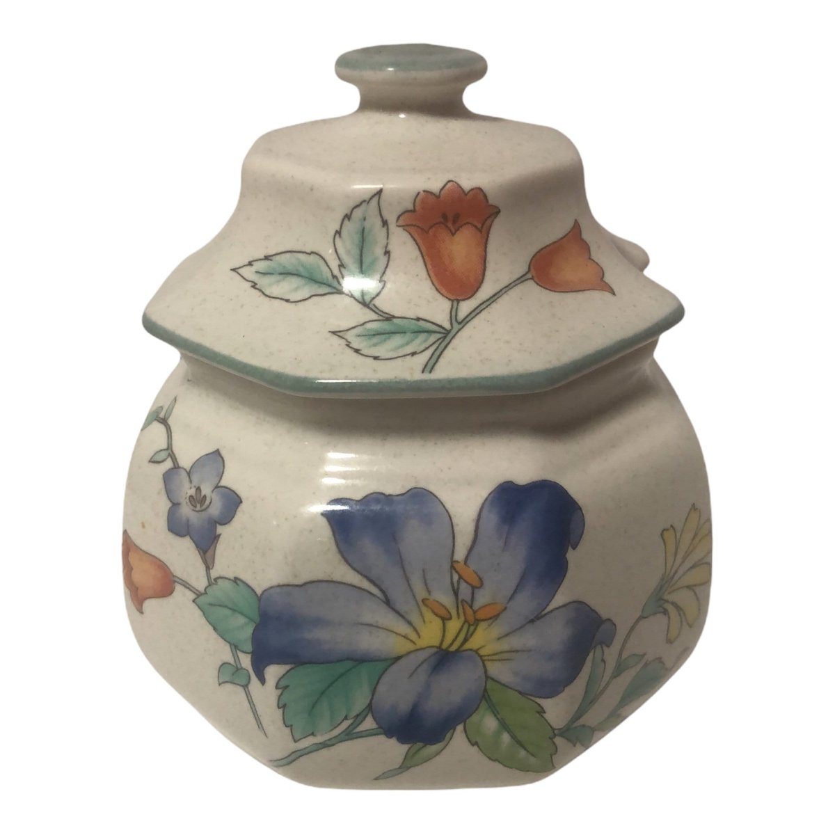 Rose Hips Sugar Bowl – Vintage Floral Ceramic Kitchen Decor