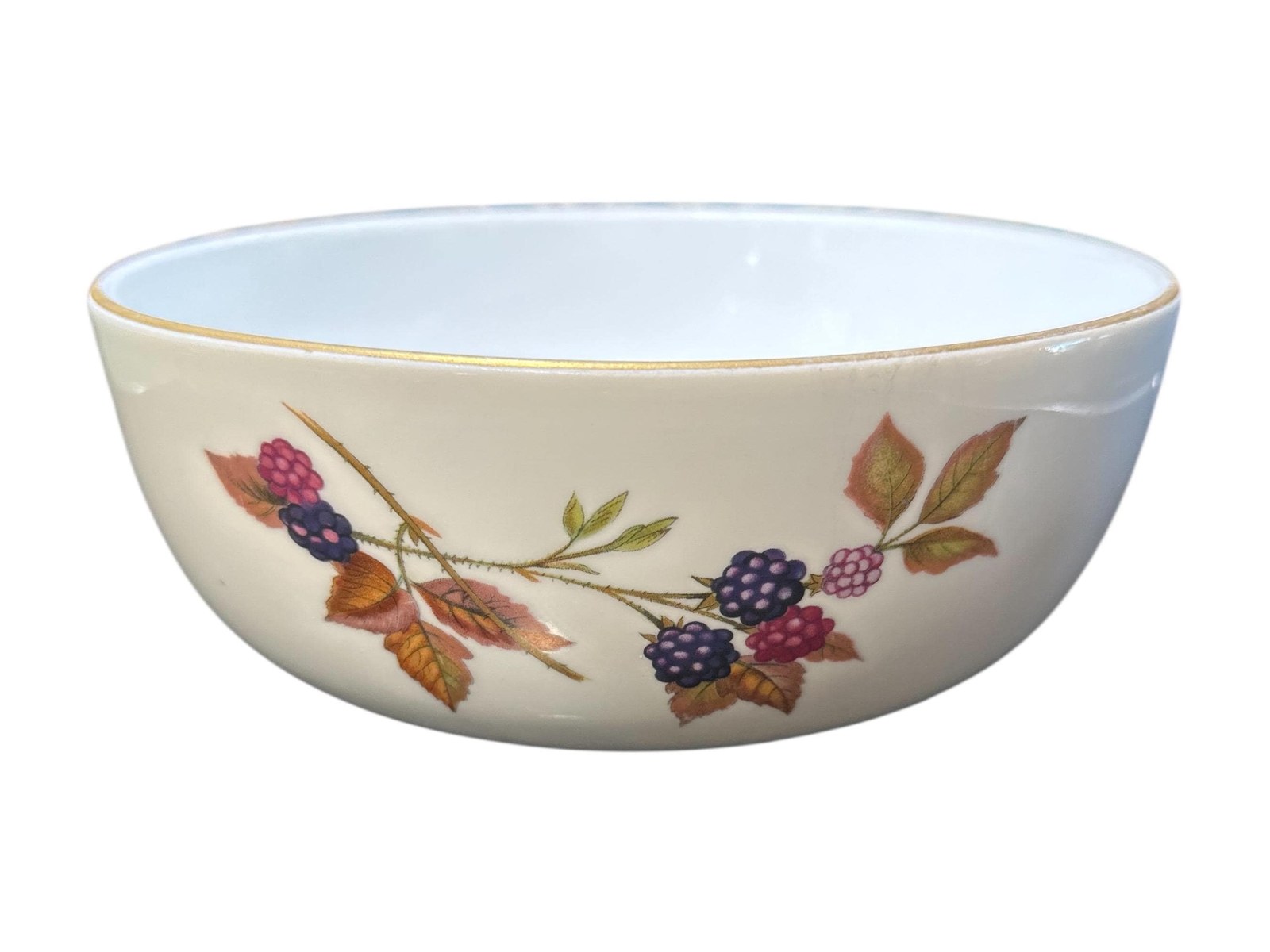 Royal Worcester Evesham Fruit Bowl: Large Vintage Porcelain Serving Dish