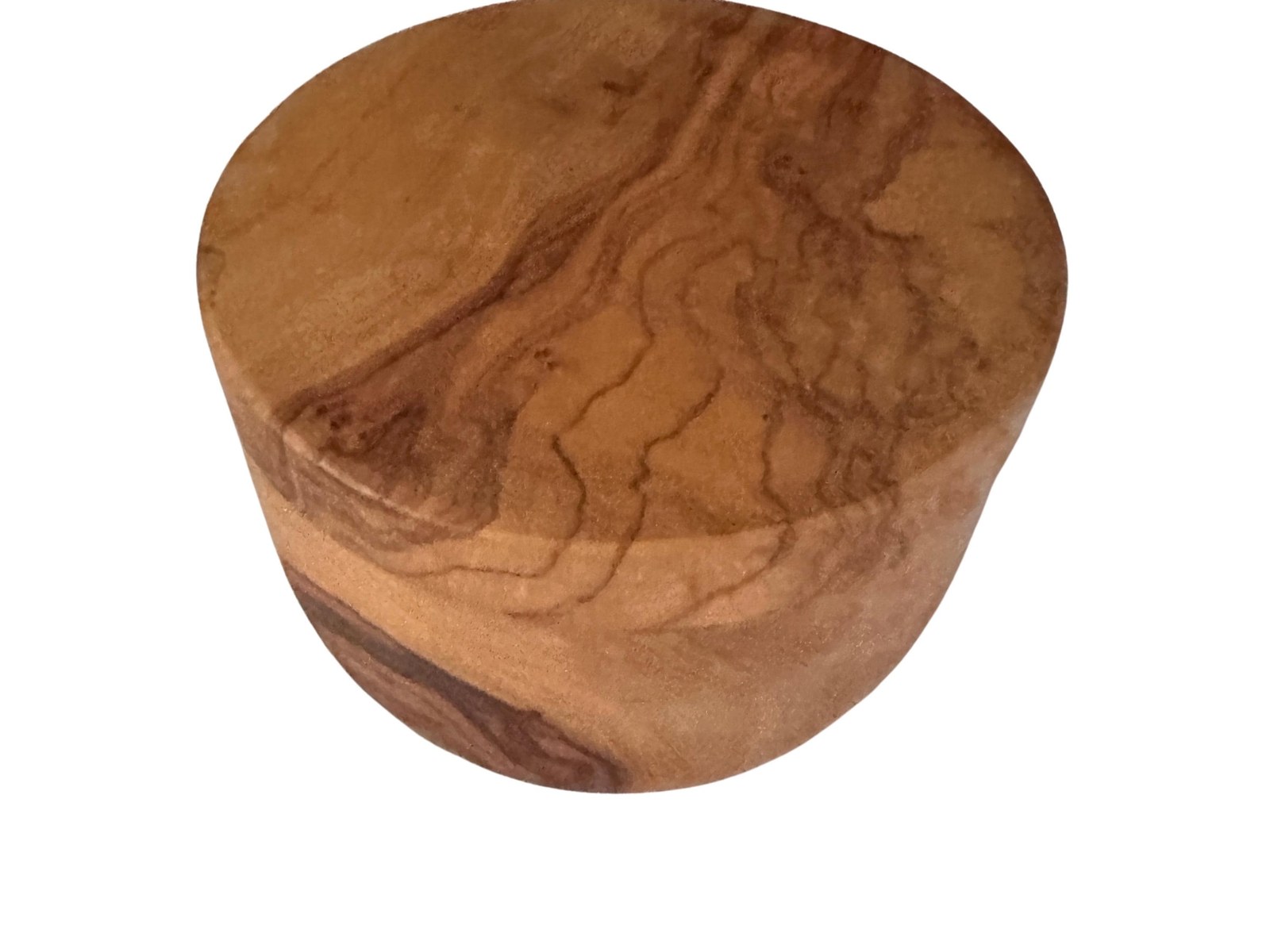 Rustic Salt Cellar, Tunisian Olive Wood Jar, Small Kitchen Storage