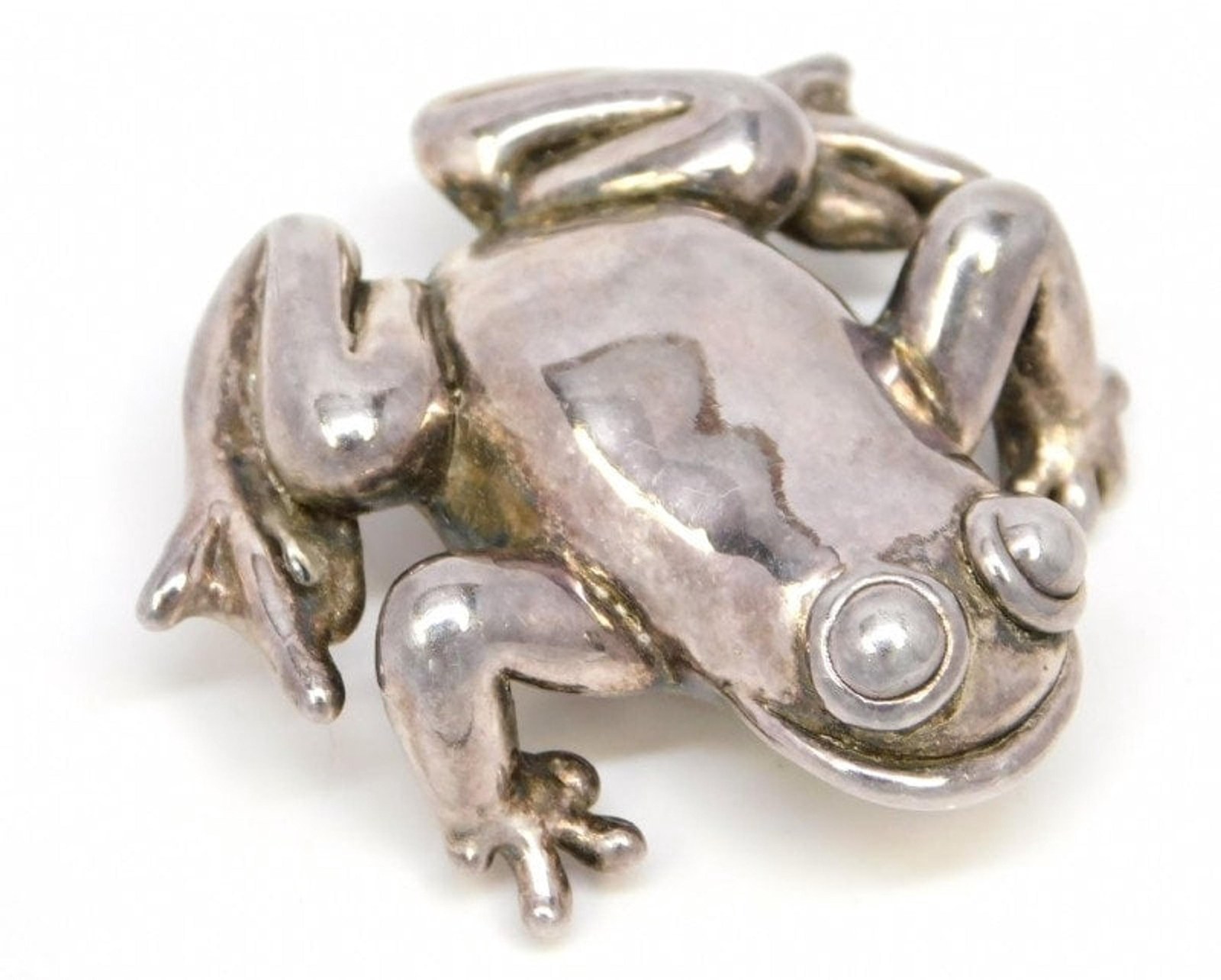 SCULPTURAL FROG | Ben Ari | Sterling Silver Frog Brooch