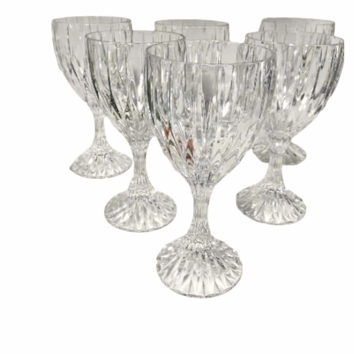 Set of 4 Mikasa Park Lane Crystal Water Goblets | Vintage German Stemware