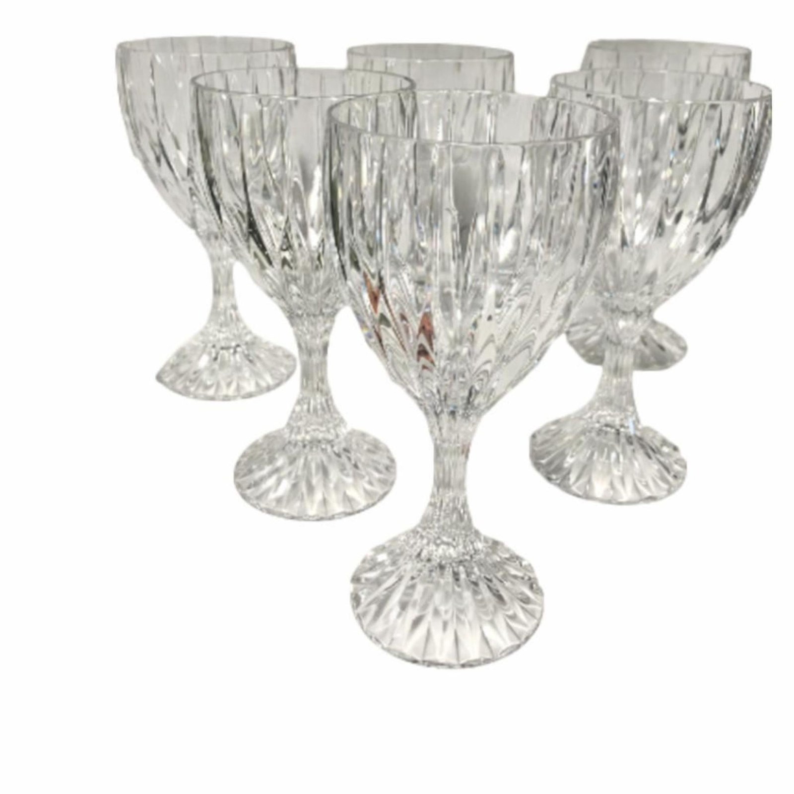 Set of 4 Mikasa Park Lane Crystal Water Goblets | Vintage German Stemware