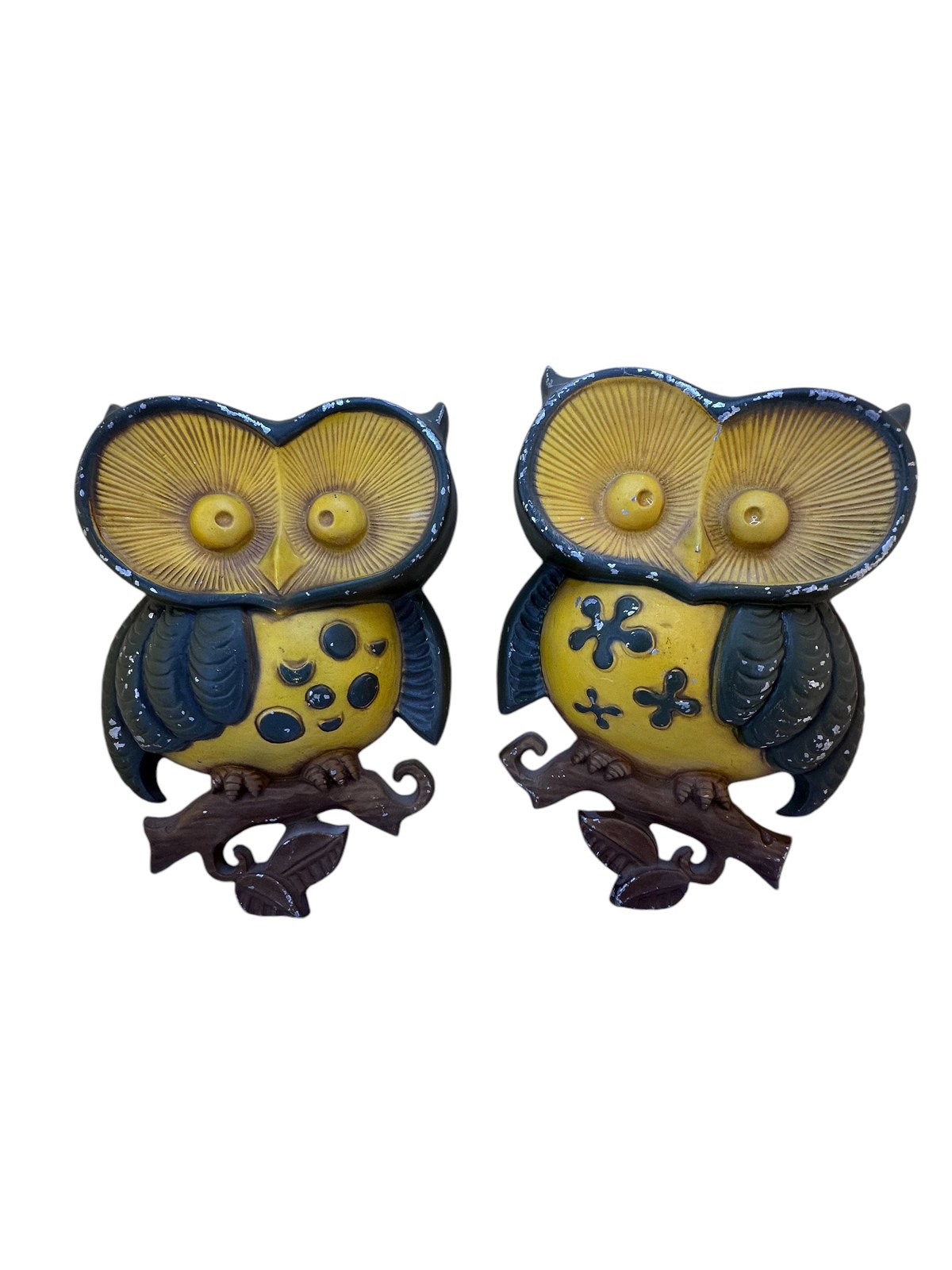Sexton Wall Art Cast Metal Owl, 1970s Retro Sculpture