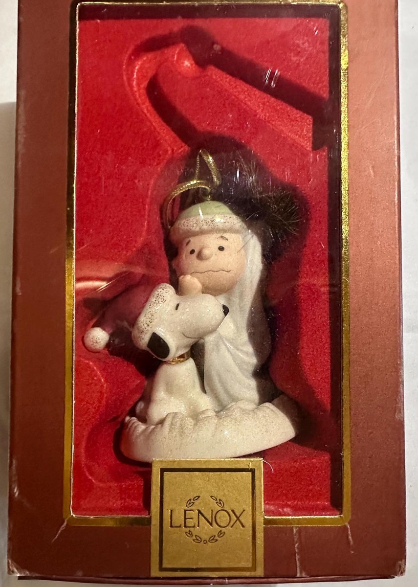 Snoopy Christmas Ornament, vintage Snoopy figurine, holiday decor