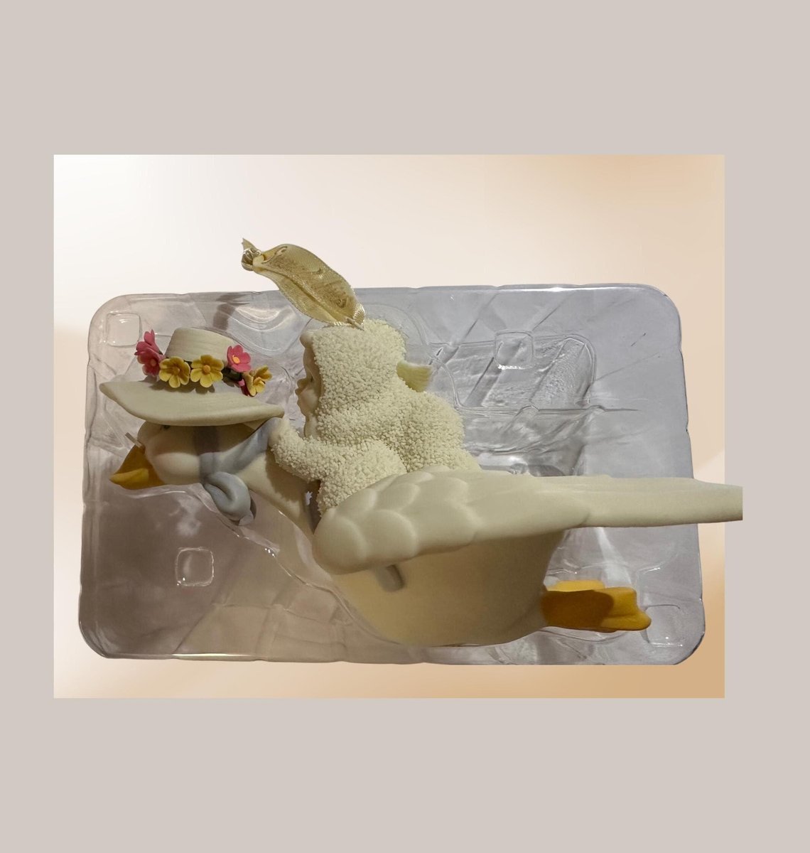 Snowbabies Ornament Mother Goose, Porcelain White, Retired Holiday Decoration