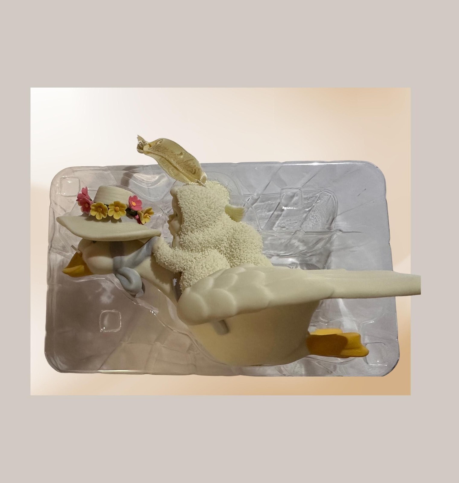 Snowbabies Ornament Mother Goose, Porcelain White, Retired Holiday Decoration
