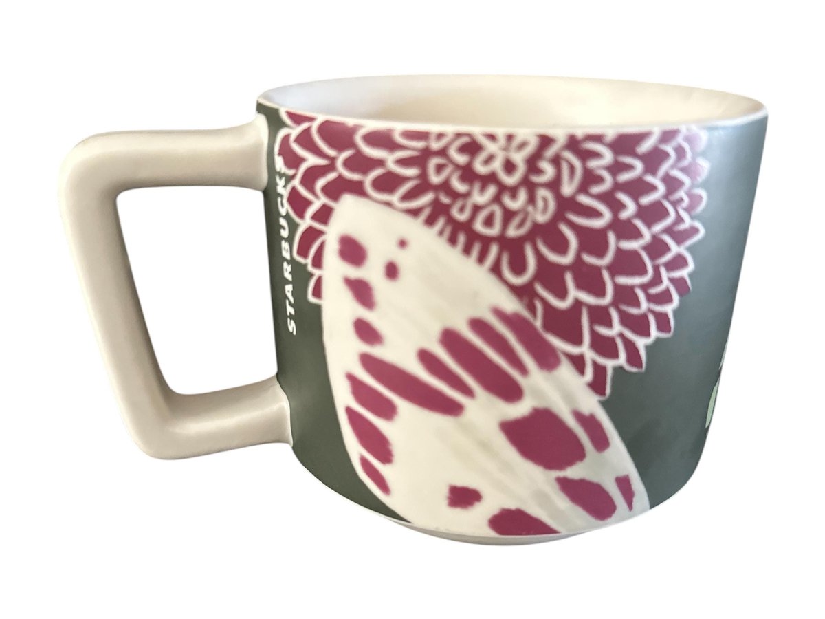 Starbucks Cup Floral Butterfly, Ceramic Mug, 12 oz