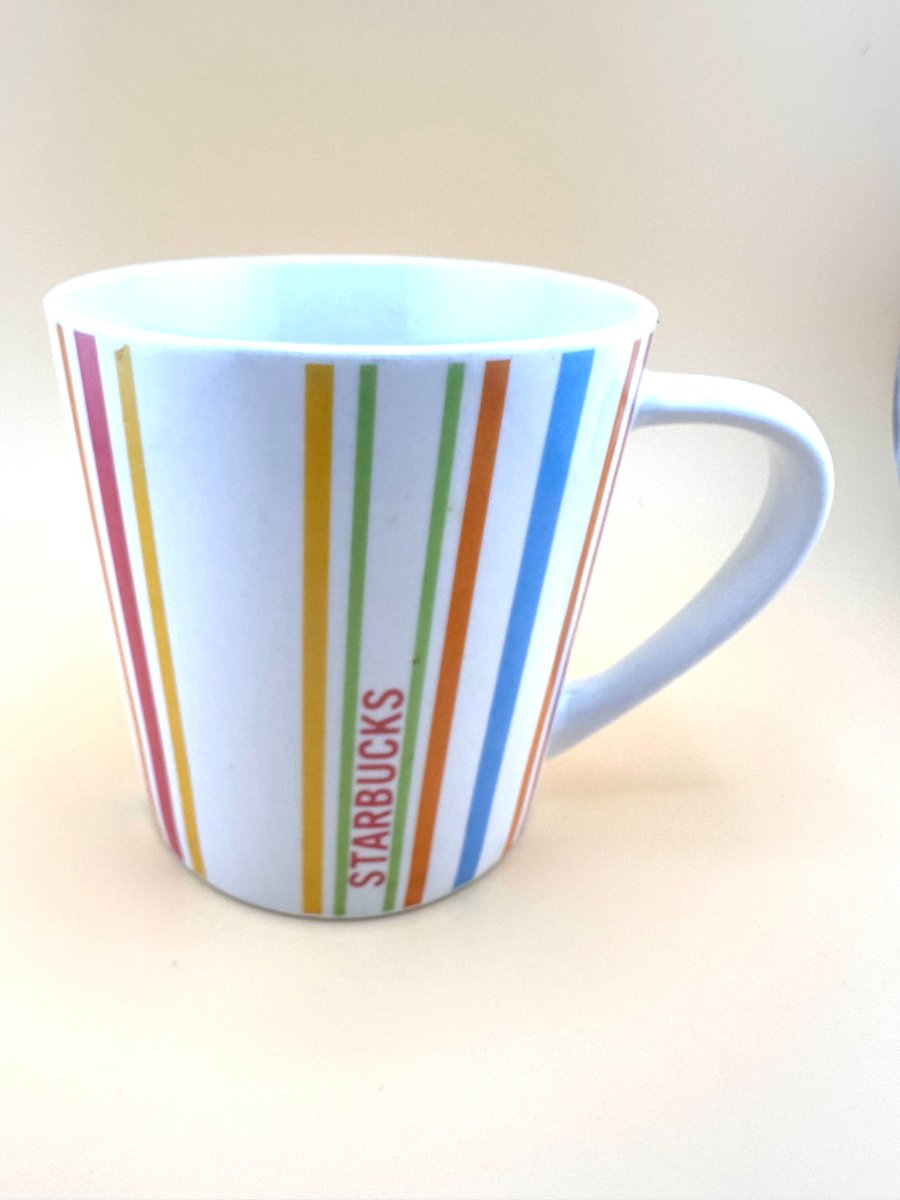 Striped Mugs, Starbucks Colorful Two Mug Set, 14 oz