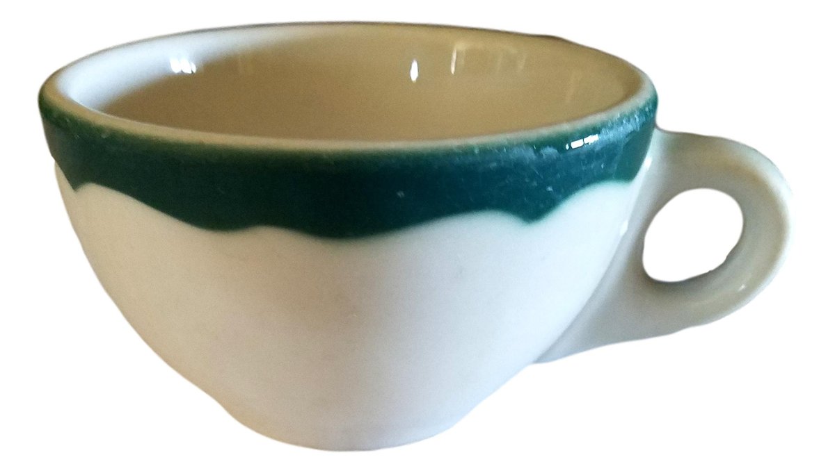 Syracuse China Wintergreen Coffee Cup, Vintage mid century Kitchen Decor, USA Restaurant Ware