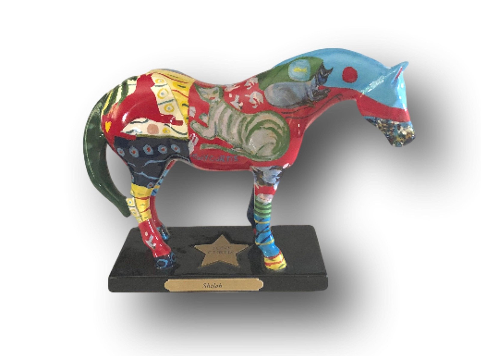 Trail of Painted Ponies horse figurine, Shiloh by Tony Curtis, Ceramic Ranch House Decor