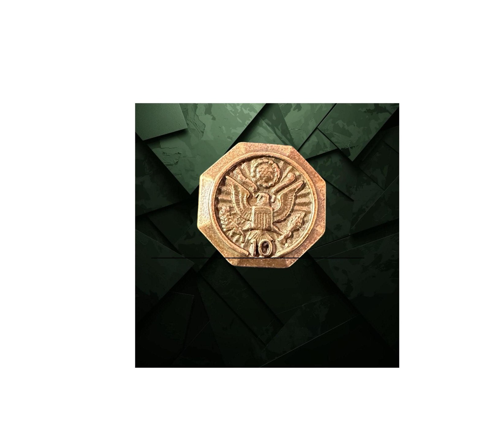 U.S. Military Bronze Army Ten Year Eagle Service Pin