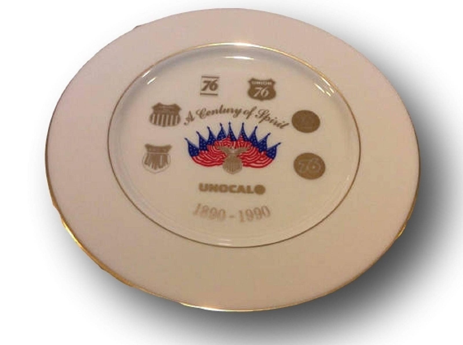 Union 76 Wall Hanging Plate | China Commemorative Centennial | Petroliana Collectible Decor