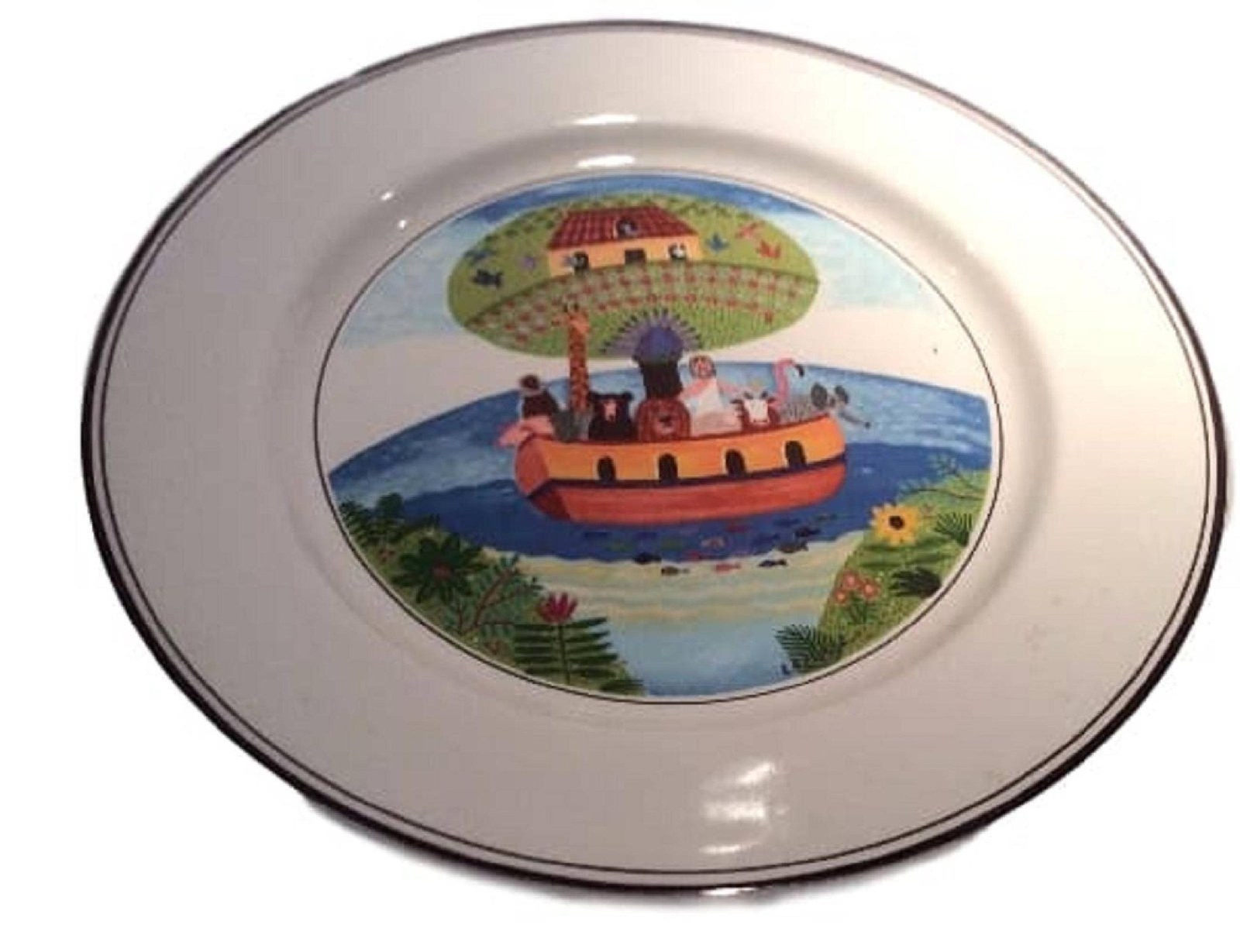 Villeroy & Boch Noahs Ark Plate Vitro Porcelain, Kids Bible Dish