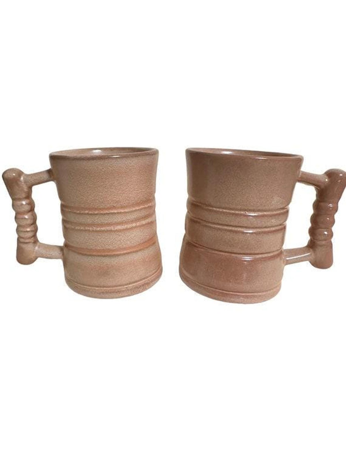 Vintage Frankoma Mugs | Mid Century Cinnamon Glaze | Set of 2