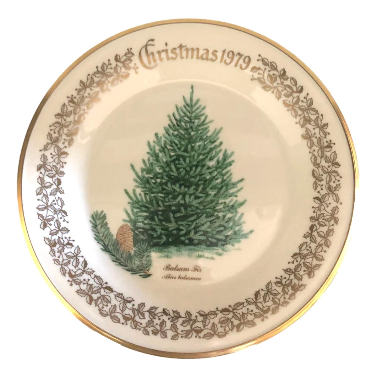Vintage Lenox Balsam Fir Tree Christmas Plate, 1979 Holiday Decor