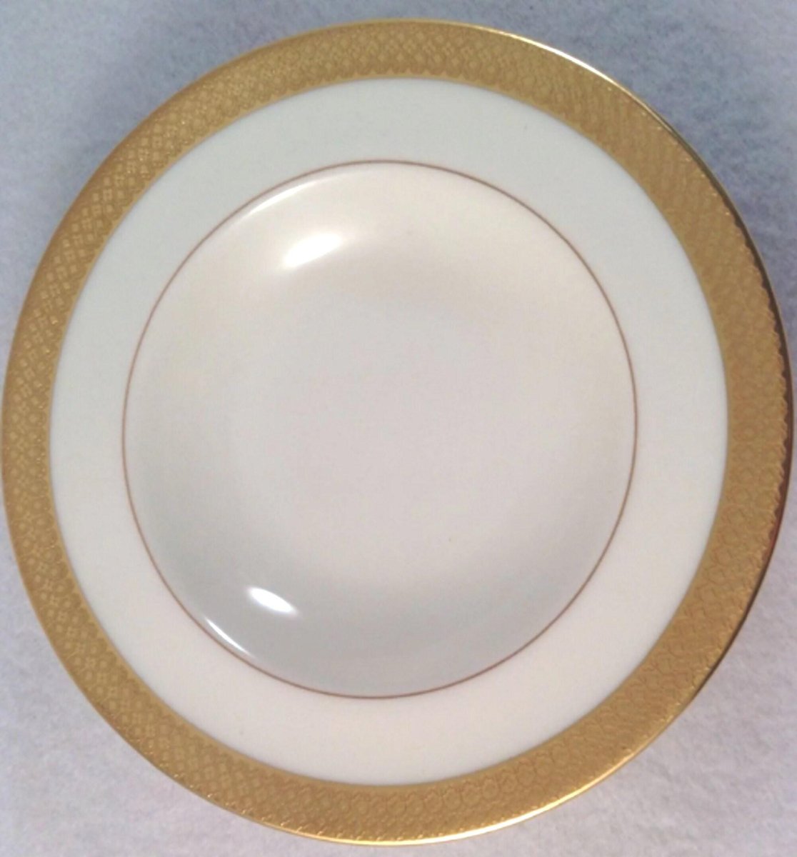 Vintage Lenox T6 Gold Rim Bread Plates, 1920s USA-Made Formal Dinnerware