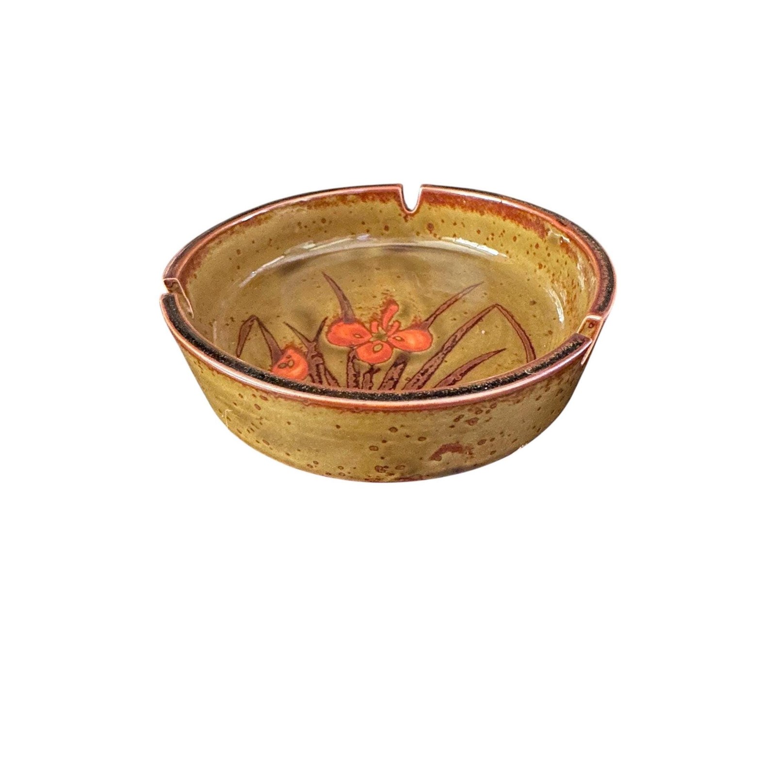 Vintage Otagiri Floral Ashtray | MCM Japanese Stoneware
