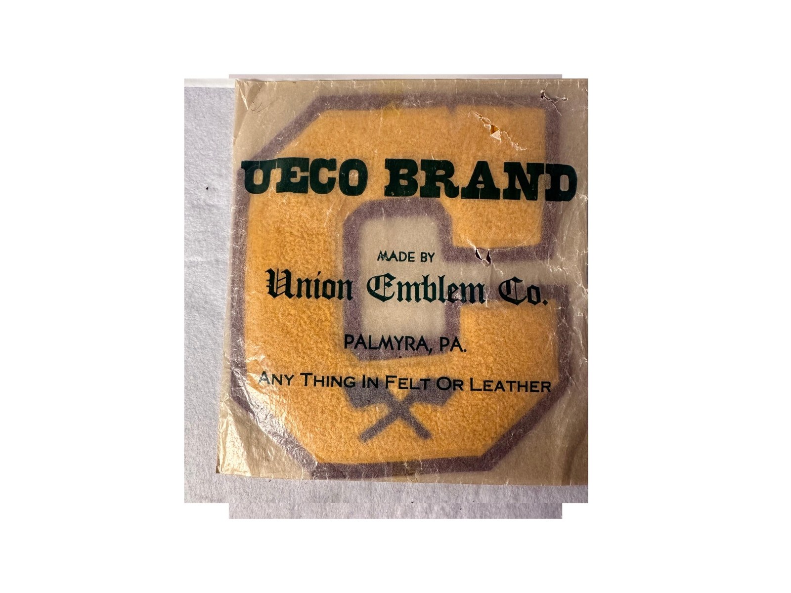 Vintage Varsity Letterman Patch, Purple and Gold, Lancaster Catholic High School