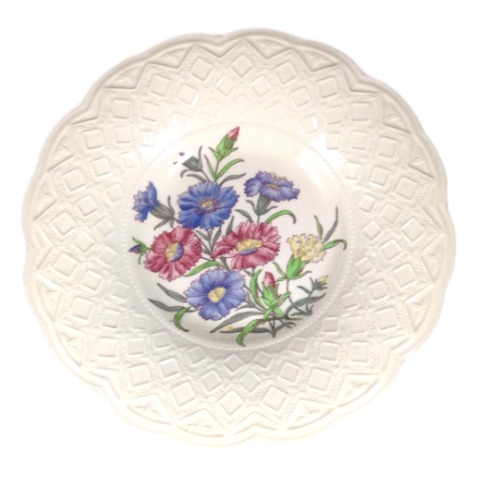 Wedgwood China Soup Bowl Etruria & Barlaston Dianthus Carnation